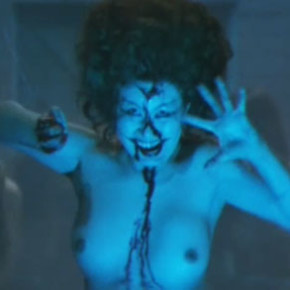 Topless demon shower scene!